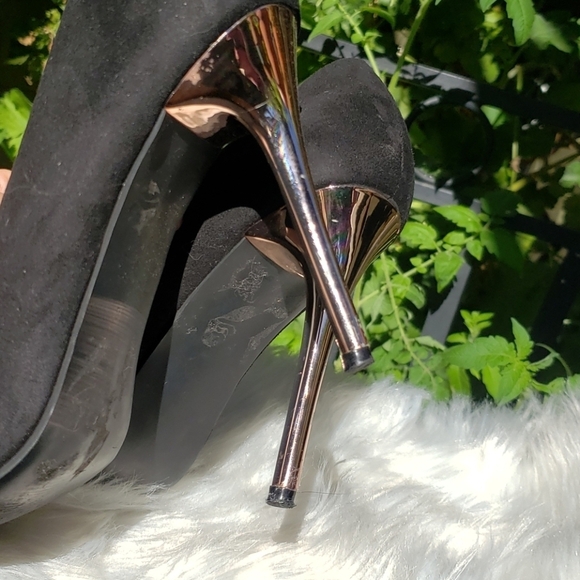 Atmosphere Black suede heels 8 - Picture 3 of 10